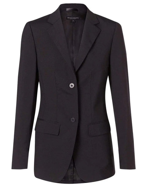 BENCHMARK Women's Wool Blend Stretch Mid Length Jacket M9200 Corporate Wear Benchmark Black 6
