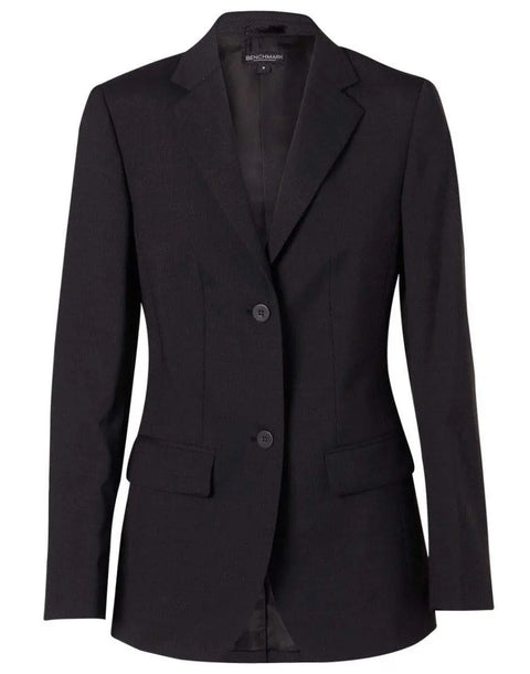 BENCHMARK Women's Wool Blend Stretch Mid Length Jacket M9200 Corporate Wear Benchmark Navy 6
