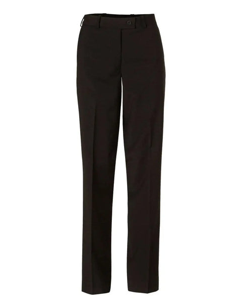 BENCHMARK Women's Wool Blend Stretch Slim Leg Flexi Waist Pants M9400 Corporate Wear Benchmark Black 6