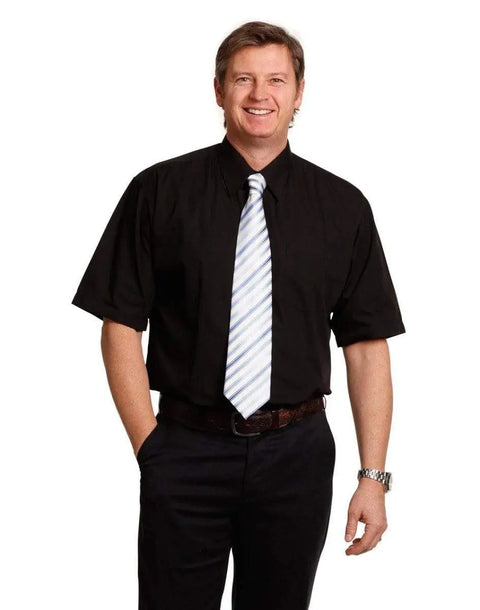 BENCHMARKMen's Poplin Short Sleeve Business Shirt BS01S Corporate Wear Benchmark