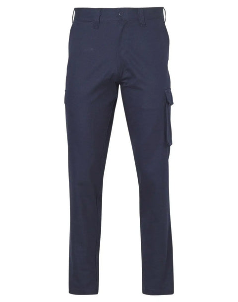 MEN'S HEAVY COTTON PRE-SHRUNK DRILL PANTS Stout Size WP08 Work Wear Benchmark Navy 87S