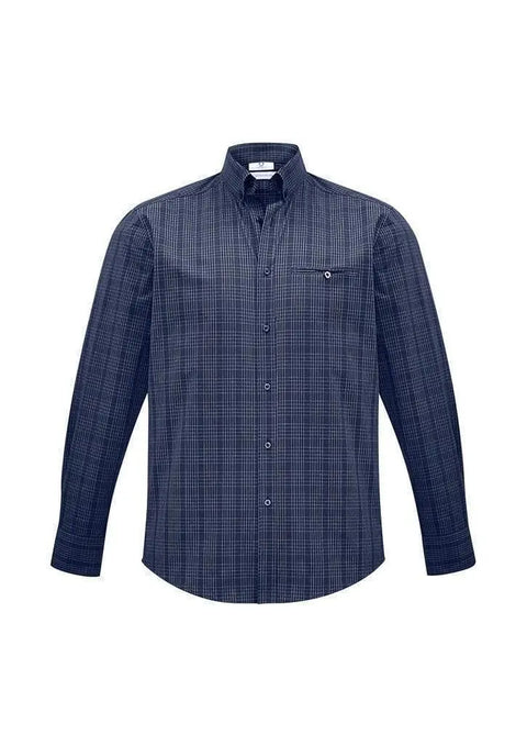 Biz Collection Corporate Wear Ink/Silver / XS Biz Collection Men’s Harper Long Sleeve Shirt S820ML