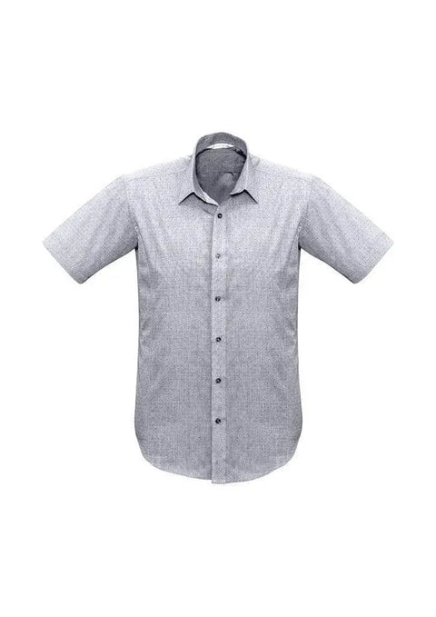 Biz Collection Corporate Wear Silver / XS Biz Collection Men’s Trend Short Sleeve Shirt S622ms