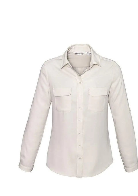 Biz Collection Women’s Madison Long Sleeve S626ll Corporate Wear Biz Collection Ivory 6