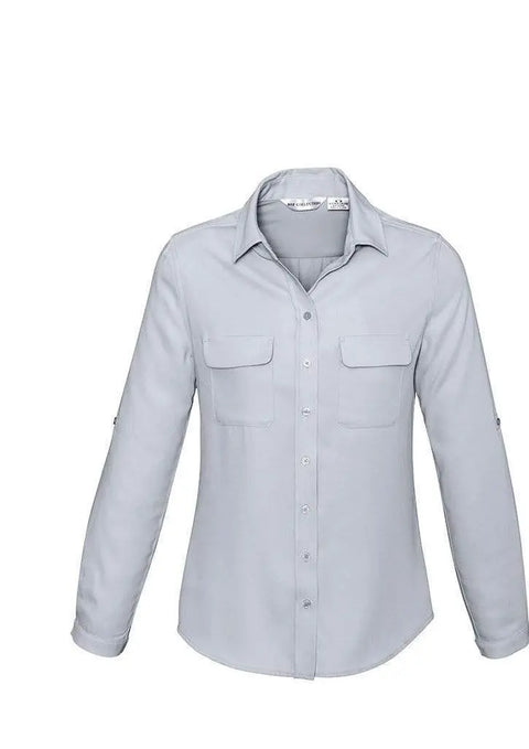 Biz Collection Women’s Madison Long Sleeve S626ll Corporate Wear Biz Collection Silver Mist 6