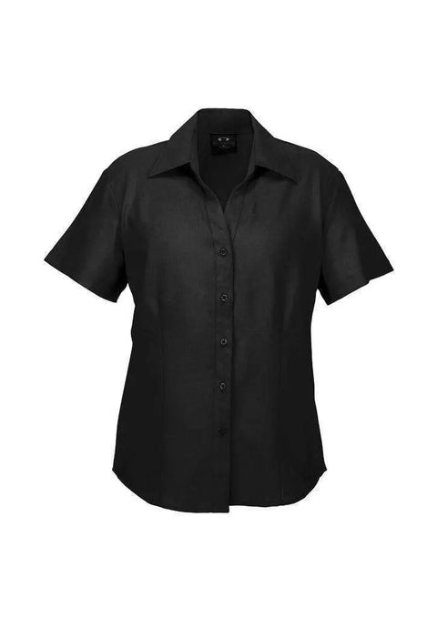 Biz Collection Corporate Wear Black / 6 Biz Collection Women’s Plain Oasis Short Sleeve Shirt Lb3601