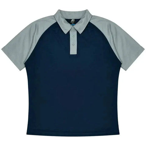 Aussie Pacific Manly Mens Polo 1318 Aussie Pacific NAVY/SILVER S