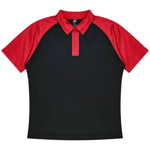 Aussie Pacific Manly Kids Polo Shirt 3318 Aussie Pacific BLACK/RED 4