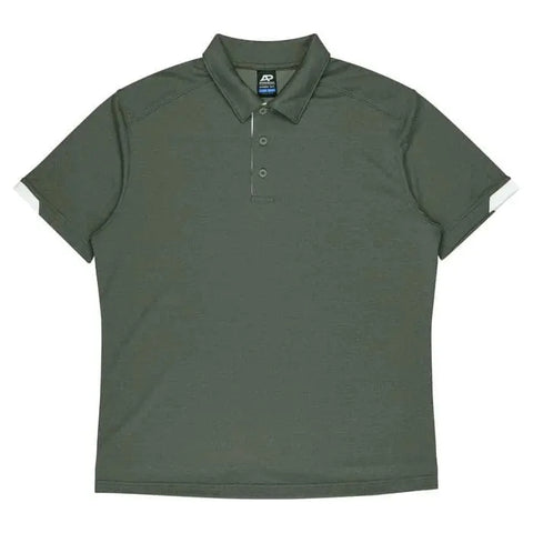 Aussie Pacific Morris Men's Polo Shirt 1317 Aussie Pacific ARMY GREEN/WHITE S