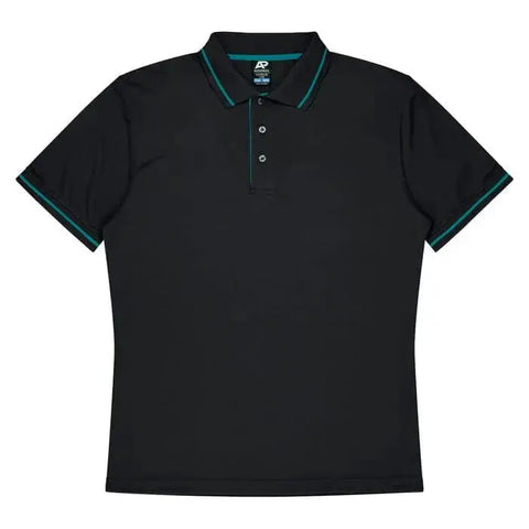Aussie Pacific Cottesloe Men's Polo Shirt 1319 Aussie Pacific BLACK/TEAL S