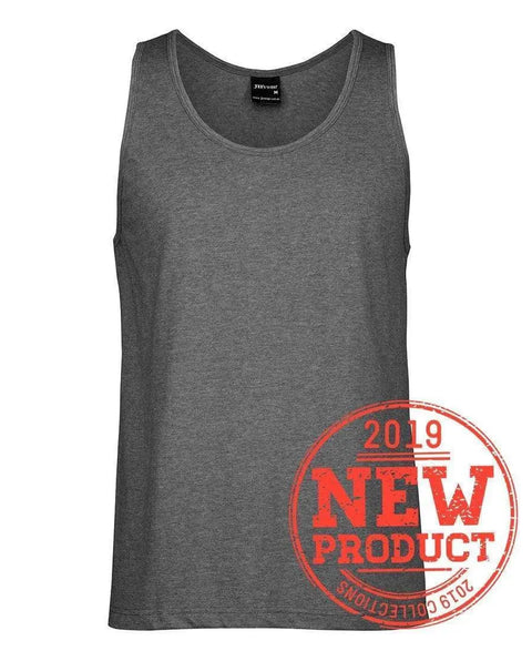 JB'S Cotton Singlet 1S Casual Wear Jb's Wear Charcoal Marle S