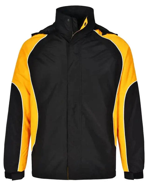 Winning Spirit Arena Unisex Jacket JK77 Casual Wear Winning Spirit 2XS Black/White Gold
