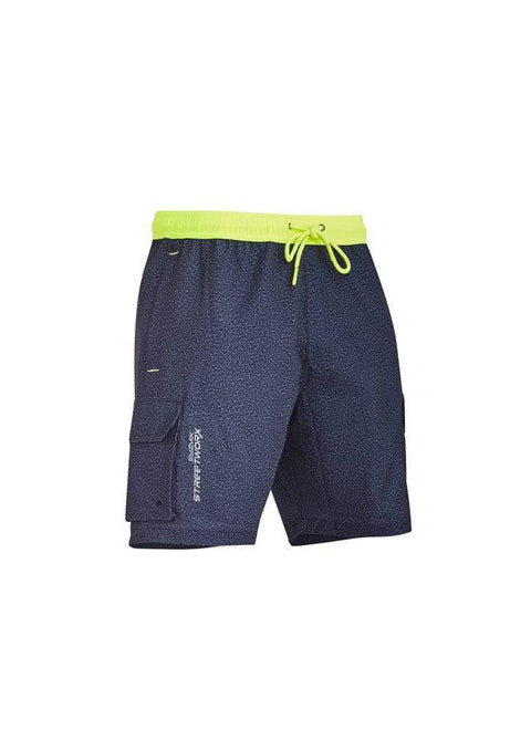 SYZMIK mens streetworx stretch work board short zs240 Work Wear Syzmik Navy Marle XXS