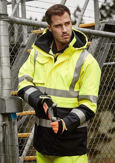 SYZMIK men's FR ARC rated anti-static waterproof jacket ZJ900 Work Wear Syzmik