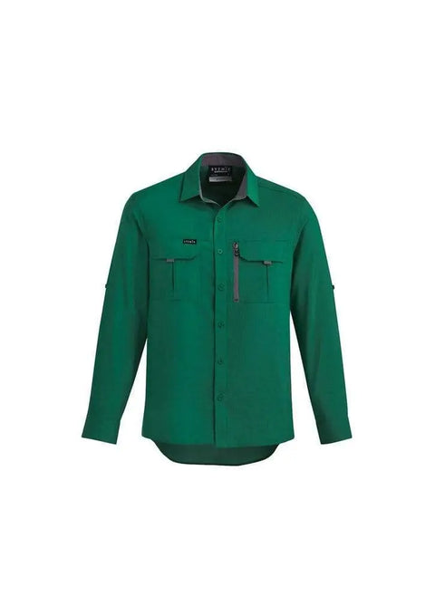 SYZMIK mens outdoor l/s shirt zw460 Work Wear Syzmik Green 7XL