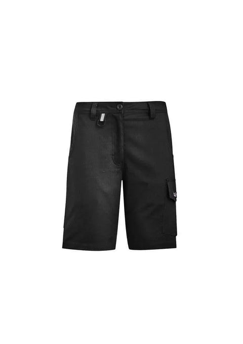 SYZMIK women's rugged cooling vented shorts ZS704 Work Wear Syzmik Black 16