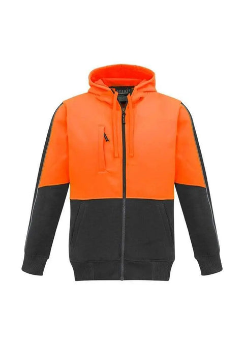 Syzmik Workwear Unisex Hi Vis Full Zip Hoodie ZT485 Work Wear Syzmik