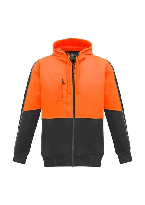 Syzmik Workwear Unisex Hi Vis Full Zip Hoodie ZT485 Work Wear Syzmik XXS Orange/Navy
