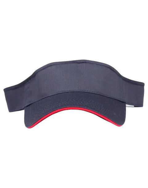 Contrast Sandwich Visor Ch49 Active Wear Winning Spirit Navy/Red One size
