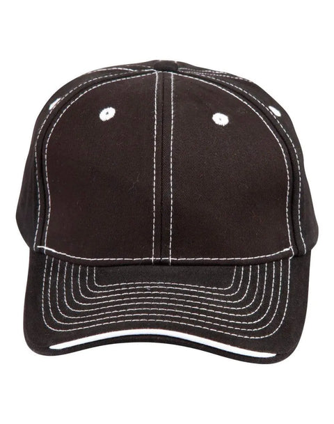 Contrast Trim Cap Ch65 Active Wear Winning Spirit Black/White One size