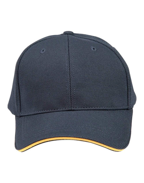 Pique Mesh With Contrast Sandwich Ch72 Active Wear Winning Spirit Navy/Gold One size