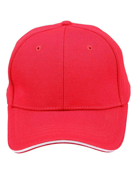 Pique Mesh With Contrast Sandwich Ch72 Active Wear Winning Spirit Red/White One size