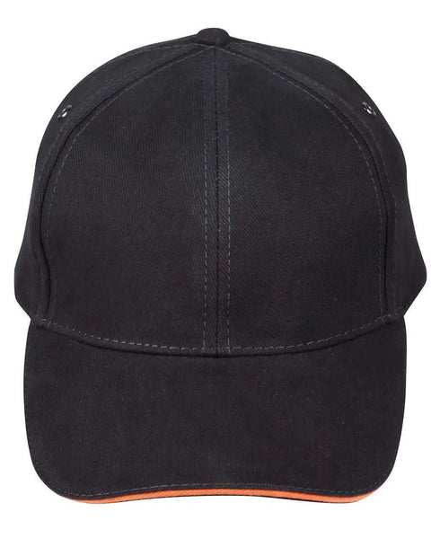 Sandwich Peak Cap Ch18 Active Wear Winning Spirit Charcoal/ Orange One size fits most