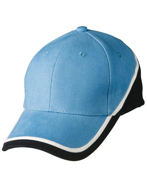 Tri Contrast Colours Cap Ch38 Active Wear Winning Spirit Skyblue/White/Navy One size