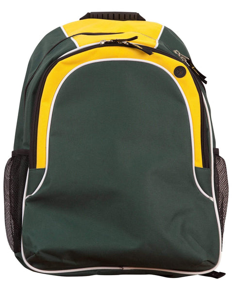 WINNER BACKPACK B5020 Active Wear Winning Spirit Bottle/White/Gold "(w)35.5cm (h) 43cm (d)15.5cm Capacity: 23 Litres"