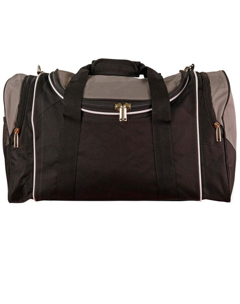 Winner Sports/ Travel Bag B2020 Active Wear Winning Spirit Black/White/Grey "(w)65cm x (h)32cm x (d)27cm, 56.2 Litres Capacity"