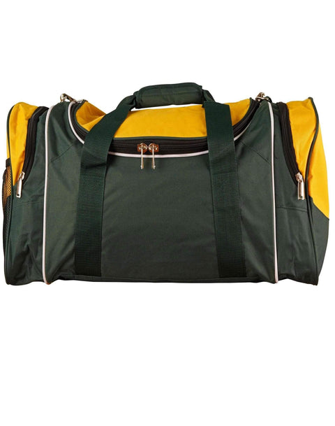 Winner Sports/ Travel Bag B2020 Active Wear Winning Spirit Bottle/White/Gold "(w)65cm x (h)32cm x (d)27cm, 56.2 Litres Capacity"