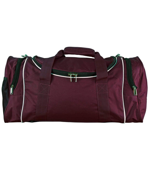 Winner Sports/ Travel Bag B2020 Active Wear Winning Spirit Maroon/White/Maroon "(w)65cm x (h)32cm x (d)27cm, 56.2 Litres Capacity"