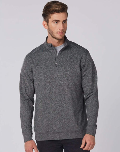 Winning Spirit Ultimate Half Zip Long Sleeve Sweat Top Mens FL25 Active Wear Winning Spirit