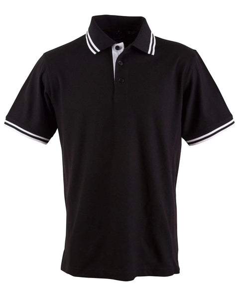 Winning Spirit Grace Polo Shirt Kids PS65K Casual Wear Winning Spirit Black/White 6K