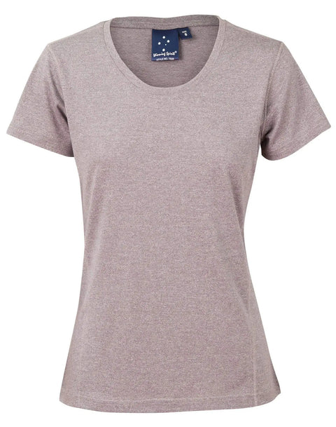 High Performance Heather Tee Ladies Ts28 Casual Wear Winning Spirit Grey 8