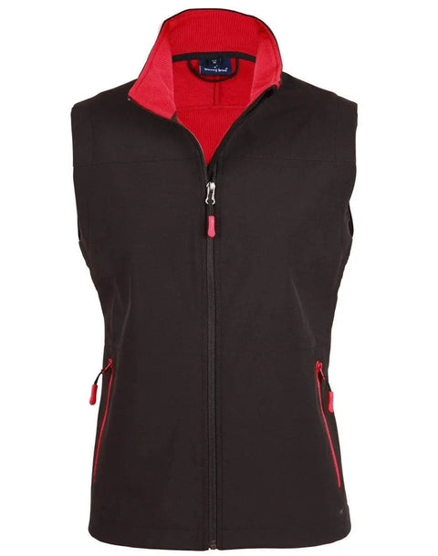 Rosewall Soft Shell Vest Ladies' Jk46 Casual Wear Winning Spirit Black/Red 8