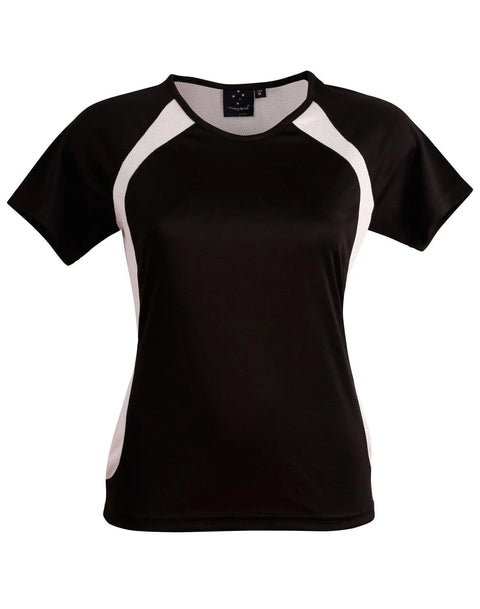 Sprint Tee Shirt Ladies Ts72 Casual Wear Winning Spirit Black/White 6