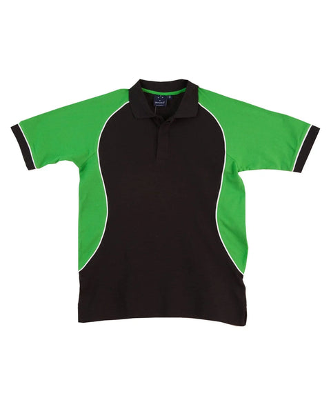 Winning Spirit Arena Polo Kids Ps77k Casual Wear Winning Spirit Black/White/ Green 4K