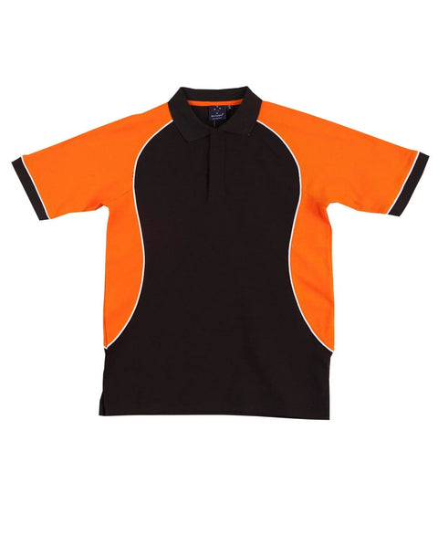 Winning Spirit Arena Polo Kids Ps77k Casual Wear Winning Spirit Black/White/ Orange 4K