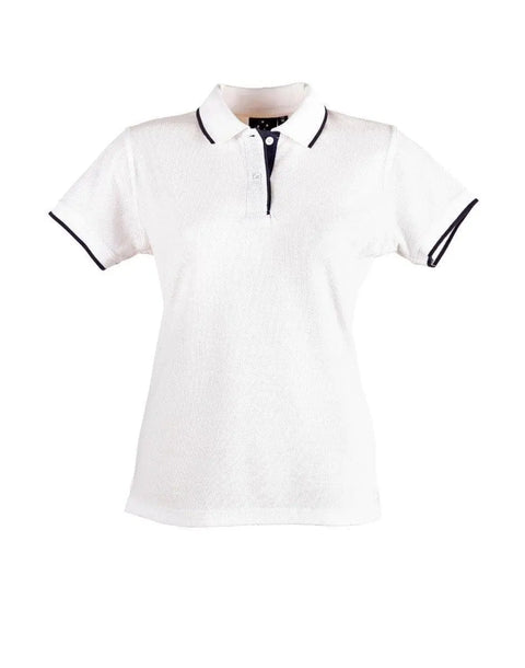 Winning Spirit Liberty Polo Ladies Ps48a Casual Wear Winning Spirit White/Navy 6