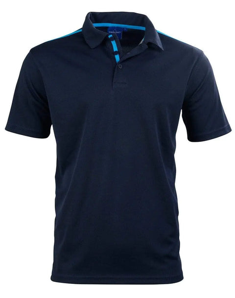 Winning Spirit PS83K Staten polo shirt Kid's Casual Wear Winning Spirit NAVY/CYAN 4K