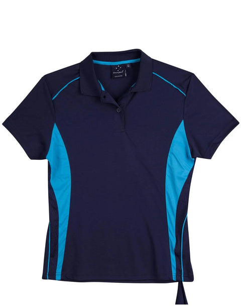 WINNING SPIRIT PURSUIT POLO Ladies' PS80 Casual Wear Winning Spirit Navy/Aqua Blue 8