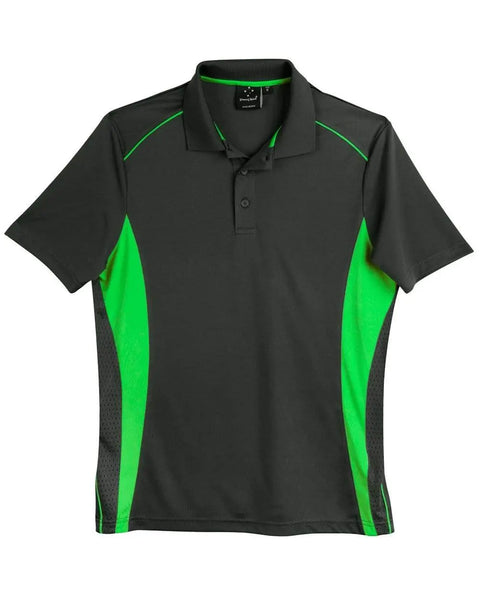 WINNING SPIRIT PURSUIT POLO Men'sPS79 Casual Wear Winning Spirit Charcoal/Lime XS