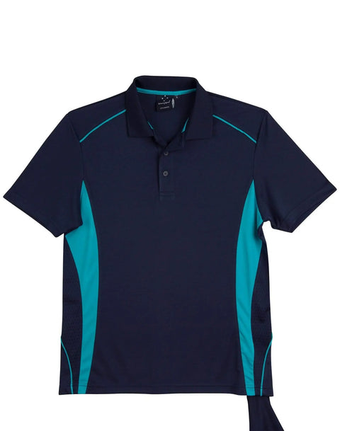 WINNING SPIRIT PURSUIT POLO Men'sPS79 Casual Wear Winning Spirit Navy/Aqua Blue XS
