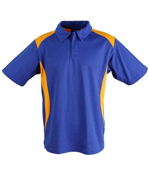 WINNING SPIRIT Winner Men's polo shirt PS31 Casual Wear Winning Spirit Royal/Gold XS