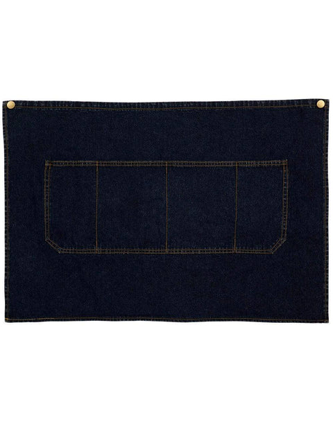 Winning Spirit East Village Half Denim Apron-unisex AP10 Hospitality & Chefwear Winning Spirit Indigo Blue 72cmx48cm