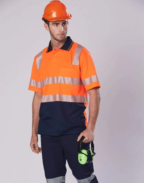 Winning Spirit Work Wear Winning Spirit UNISEX TRUEDRY® biomotion segmented polo SW73