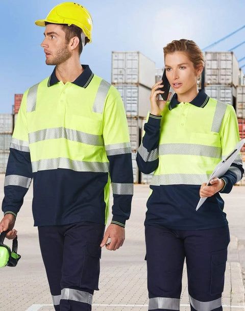 Winning Spirit unisex TRUEDRY® biomotion segmented safety polo SW74 Work Wear Winning Spirit