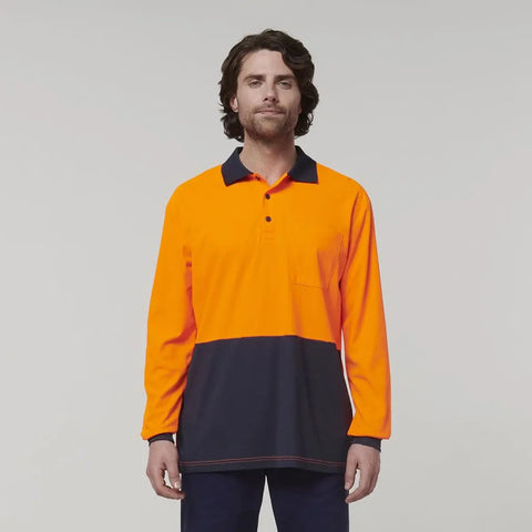 Hard Yakka Men's Long Sleeve Polo Shirt Y19617 - Allsorts Workwear