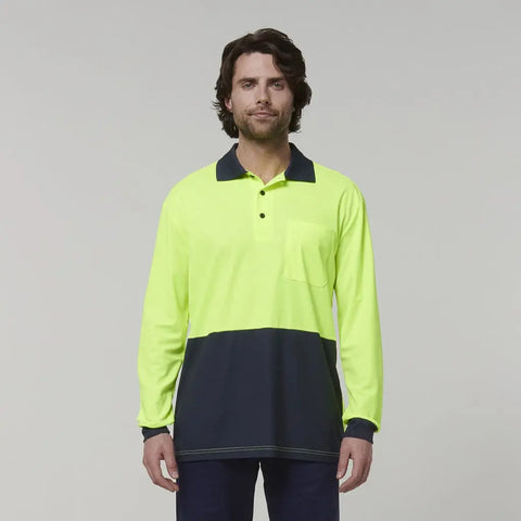 Hard Yakka Men's Long Sleeve Polo Shirt Y19617 - Allsorts Workwear